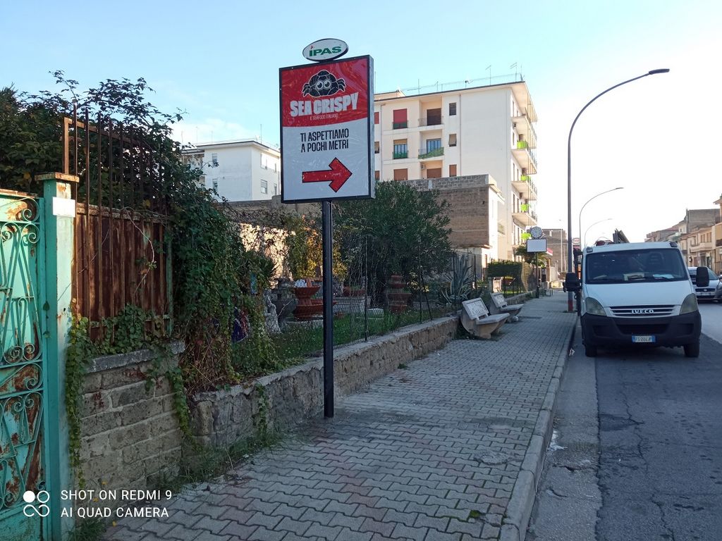 Impianto TABELLA a Casagiove, in zona Pizzeria Il Folletto