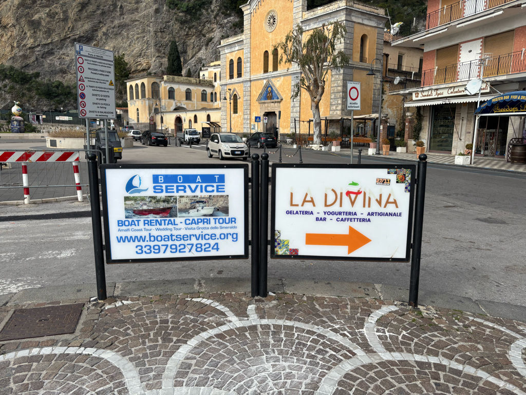 Impianto TRANSENNA a Maiori, in zona Gelateria La Divina