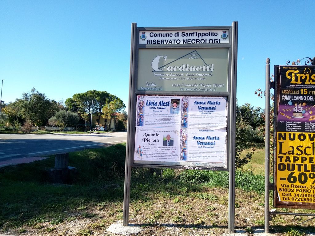 Impianto TABELLA a Sant'Ippolito, in zona Alimentari Bondi Lorena
