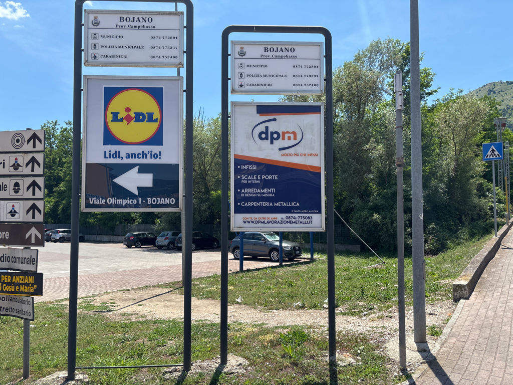 Impianto TABELLA a Bojano, in zona Emmegross