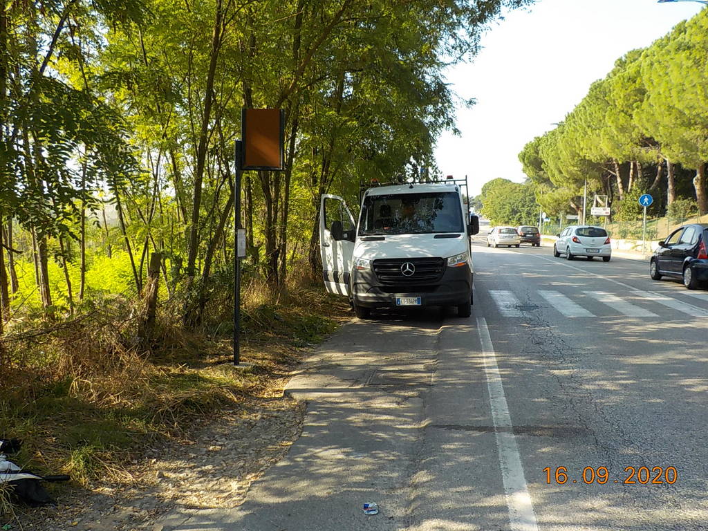 Impianto PALINA a Perugia, in zona Biblioteca Biomedica - Università degli Studi di Perugia