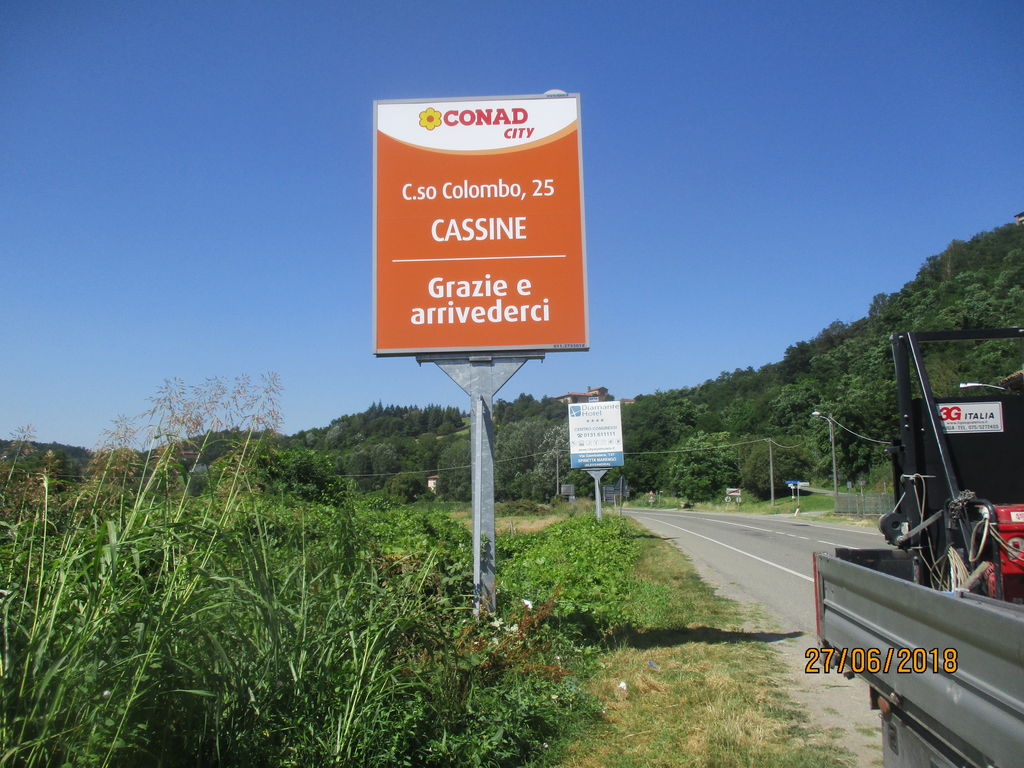 Impianto CARTELLONISTICA a Cassine, in zona Monumento ai Caduti
