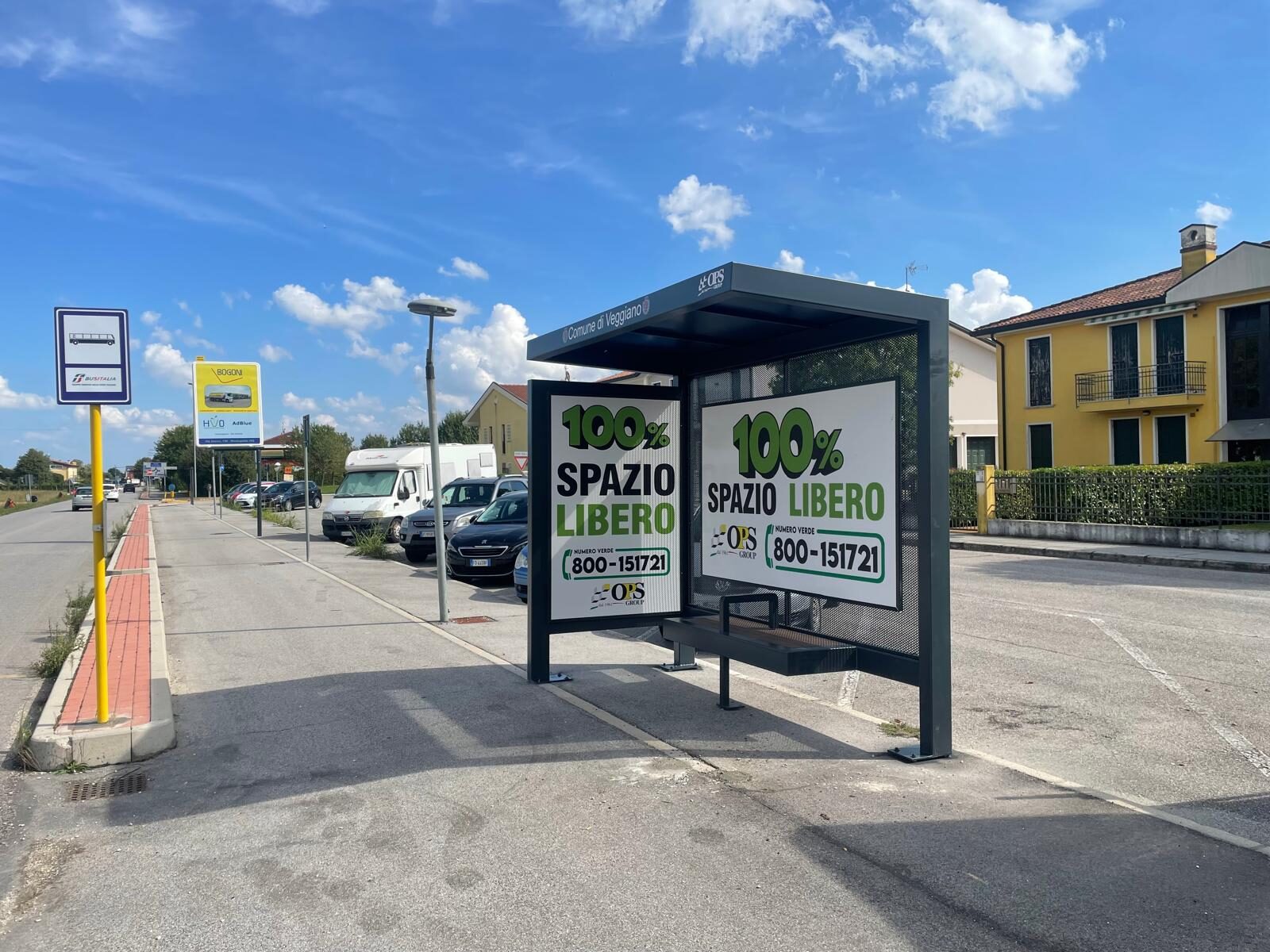Impianto PENSILINA a Veggiano, in zona Bar La Torre